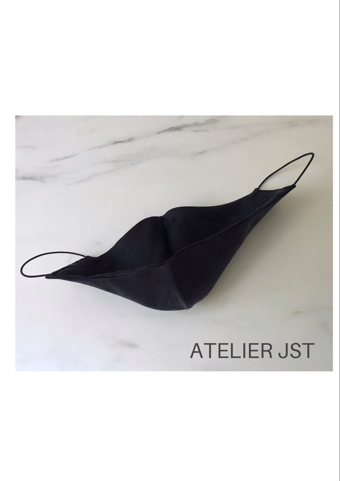 Breathable 100 SILK FACE MASK Matte Black Etsy UK