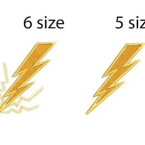 Lighting bolt embroidery design