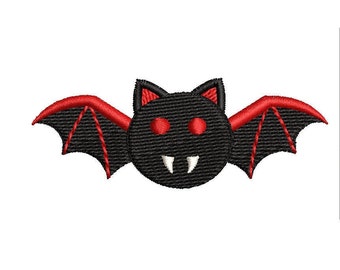 Vampire bat embroidery design