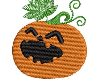 Halloween pumpkin embroidery design