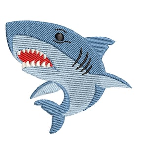 Shark embroidery design