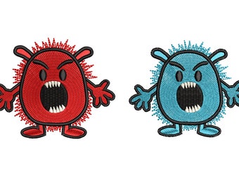 Germ guy/Covid guy embriodery design