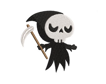 grim reaper embroidery design