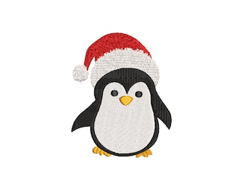 Penguin / christmas penguin embroidery design