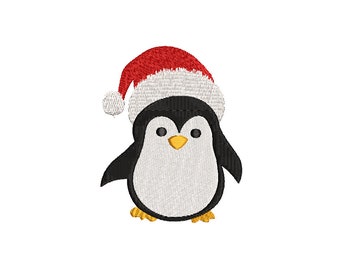 Penguin / christmas penguin embroidery design