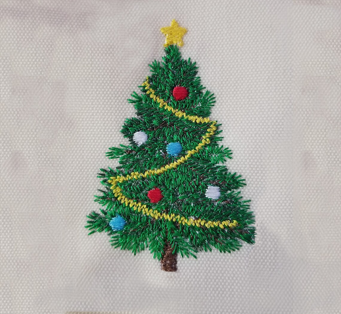 Christmas Tree Embroidery Design - Etsy
