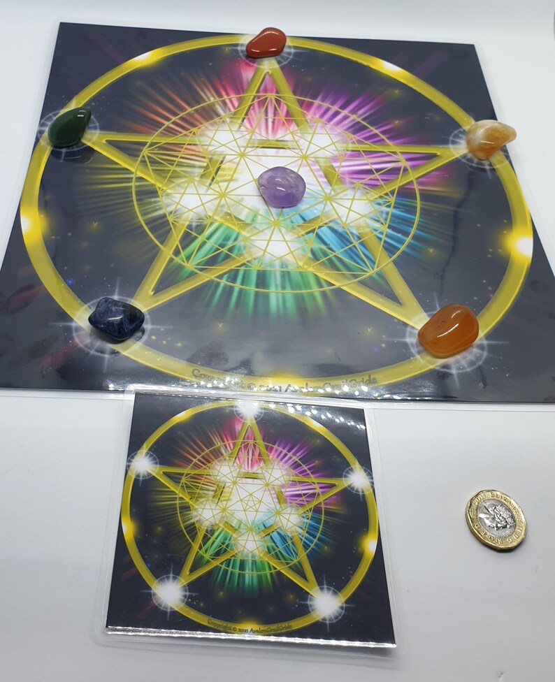Pentagram Crystal Grid/wiccan Manifesting Crystal Grid/witch - Etsy UK