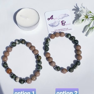 Stonehenge Sarsen and Preseli Bluestone Beads Bracelet/ Stones of Stonehenge Bead Bracelet / Emotional Healing, Protective