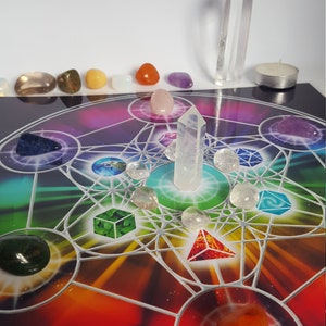 Solid Plutonics Metatron&#39;s Cube Crystal Grid/ Manifesting Crystal Grid Sacred Geometry/ Abundance crystal grid