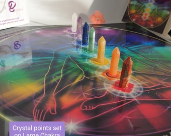 Chakra Crystal Grid, Chakra Balance, Healing and Well-Being / Altar manifesting Crystal Grid/ Yoga Gift for her, Gift for him