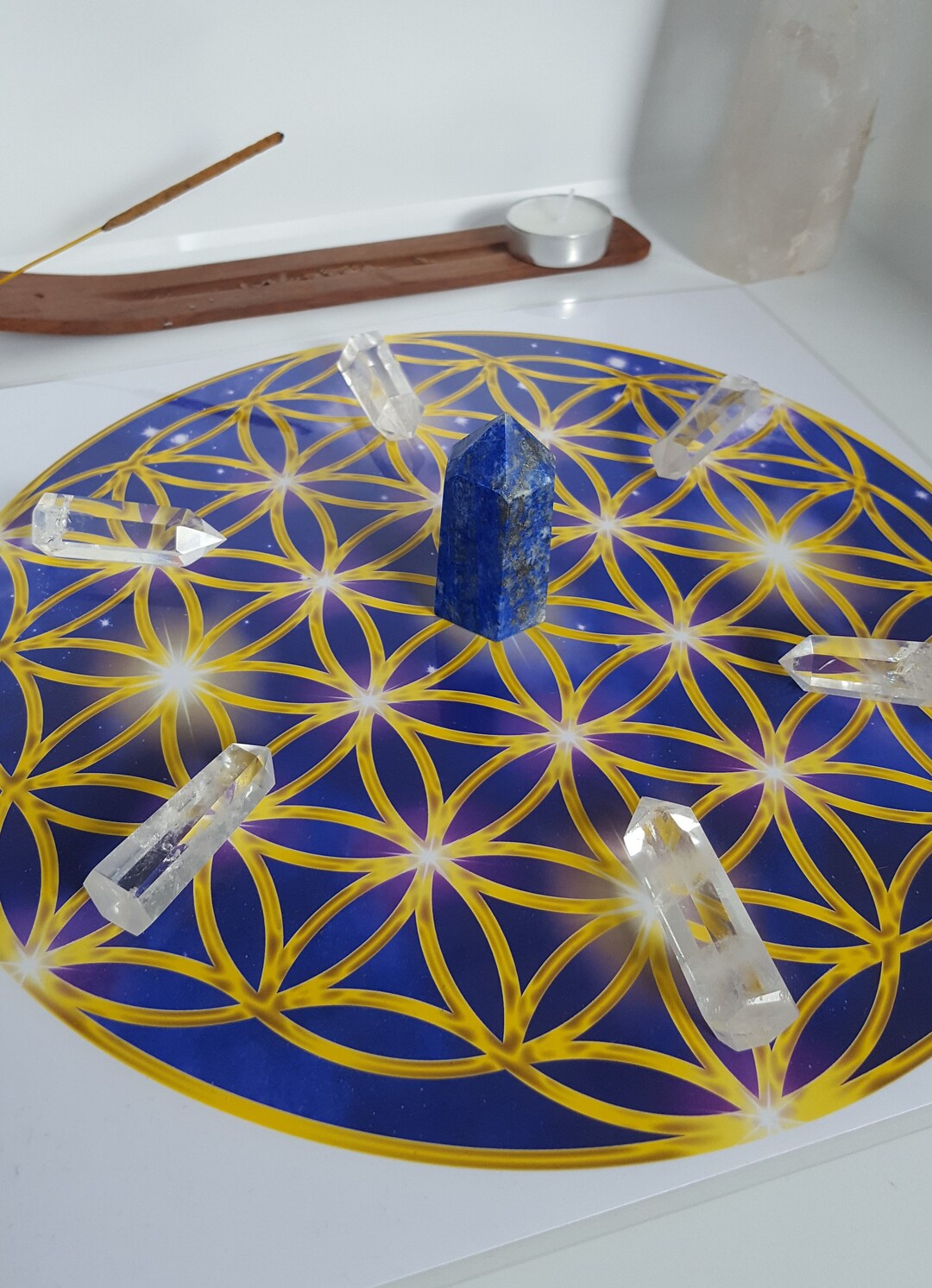 Flower of Life Crystal Grid/manifesting Crystal Grid/altar Etsy