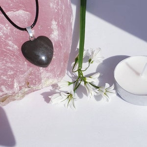 Avalon Heart Pendant-925 Sterling Silver Bail/ Glastonbury Avalon stone gift/ Healing, Protective, Awareness, Releasing Emotional Stress