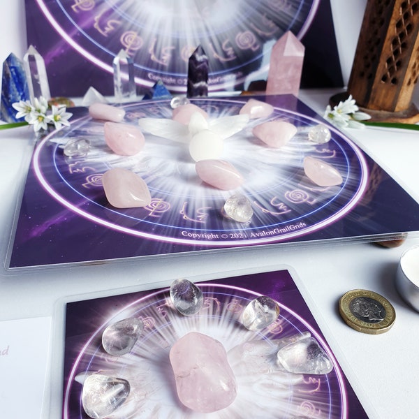 Angelic Reiki Energies ,Manifesting Crystal Grid/Alter charging crystals/Sacred Reiki Symbols of Activation