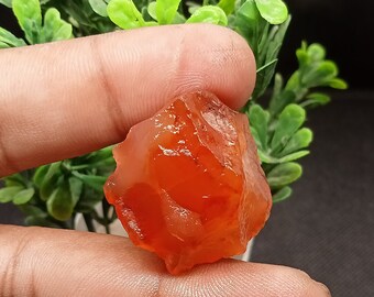 Carnelian Rough Stone, Raw Carnelian Crystal 45 Cts