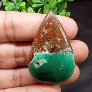 Natural Chrysoprase Loose Gemstone Cabochon for making pendent Green Chrysoprase handmade Cabs for making jewelry 225 Ct [ 50x 31] mm