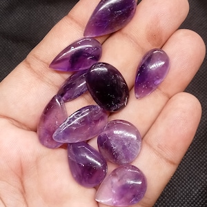 100% Natural Amethyst Cabochon, Amethyst Gemstone, Amethyst Loose Stone, Oval Shape Loose Amethyst Cabs