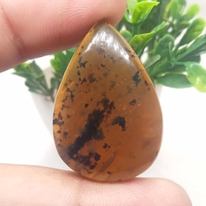 100%  natural Amber Cabochon Natural Amber Yellow Dominican Amber 35x24x08mm