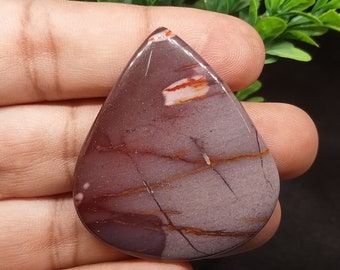 Very rare+ Natural Mookaite jasper cabochon, Handmade Mookaite semi precious loose gemstone for jewelry making 46X41X5 MM