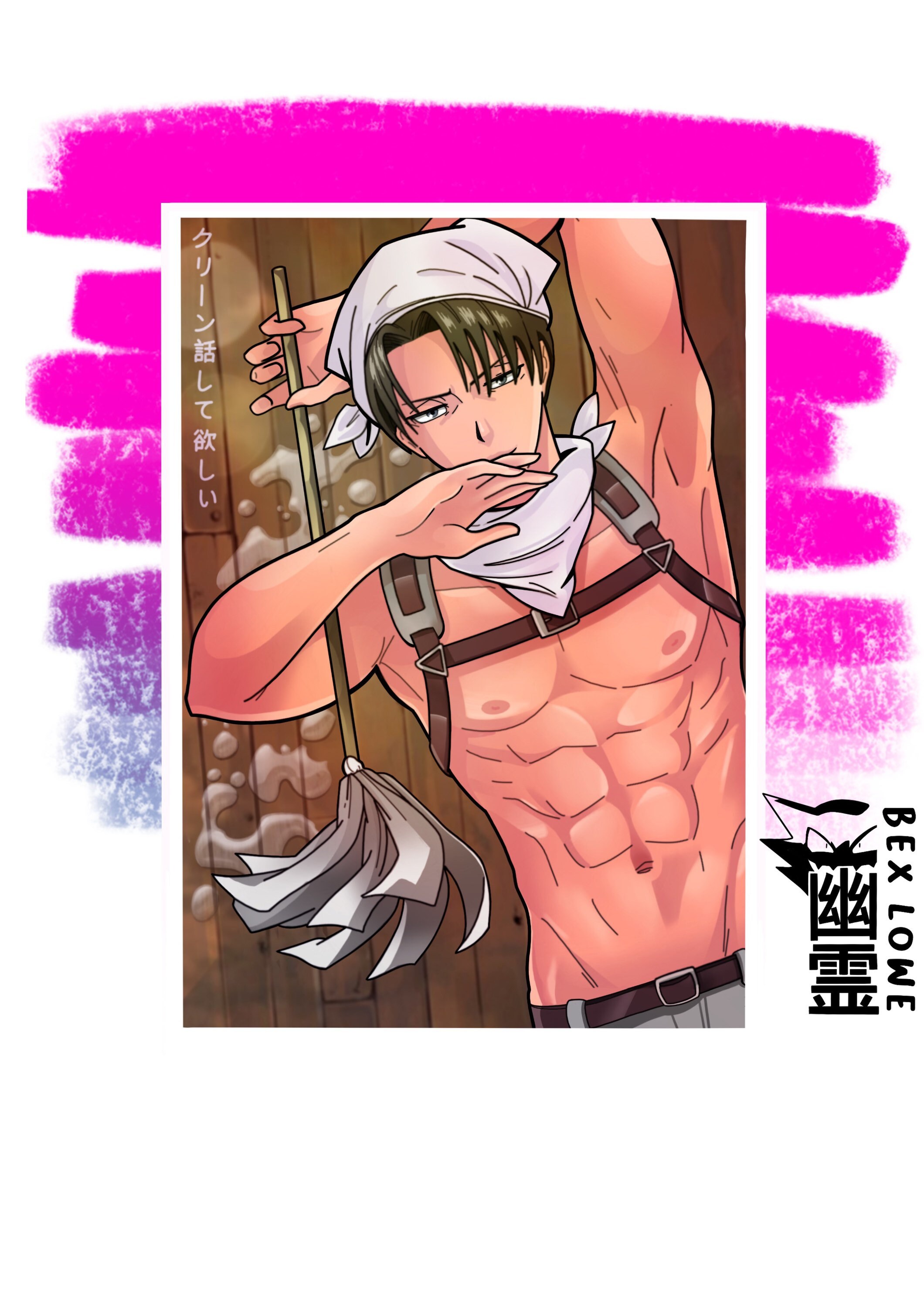 Levi Ackerman Attack On Titan Shingeki No Kyojin Pinup Art Etsy