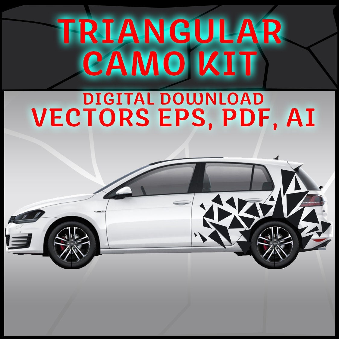 Amenagement Interieur,Panneau décoratif, autocollant de garniture,  couverture intérieure de voiture, pour Volkswagen - Type Black - Cdiscount  Auto