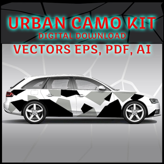 jumbo snow camo vinyl car wrap