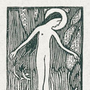 MAURICE DENIS Una donna nuda. Stampa. Illustrazione per una raccolta di poesie di Paul Verlaine. Stampata su carta professionale da 180 gsm. C.10x8ins