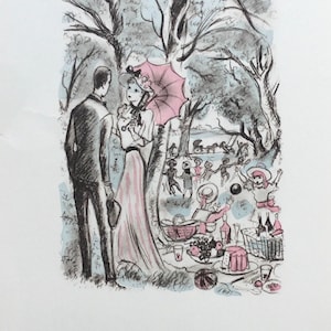1958 DIGNIMONT Colour Illustration for  Le Grand Meaulnes The Wanderer Alain Fournier 10x6.25ins.