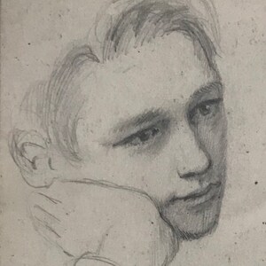 Print of Young Man 'Willie' HEATHERLEY'S SKETCHBOOK DRAWING A4 on Handmade 100% Cotton Rag Paper