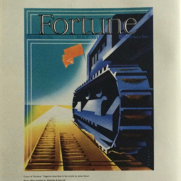 1939 JOSEPH BINDER LITHOGRAPH Cover Design for Fortune Magazine (May 1938)  Sheet Size c.11x8ins..