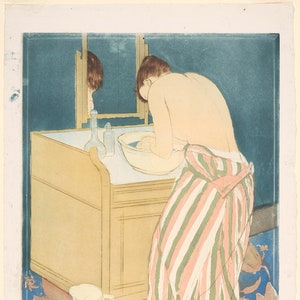 MARY CASSATT. Donna che fa il bagno. Originale al Chicago Institute of Art. Stampato su carta professionale da 120 gsm C.10x8ins