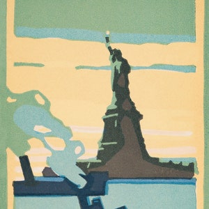 Statua della Libertà. Serie New York. Rachael Robinson Elmer. Originale nella National Gallery of Art. Su carta professionale da 180 gsm C.10x8ins.