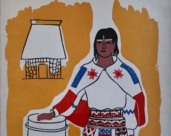 絵画ーアメリカーメキシコ？リトグラフ 絵画ーアメリカー