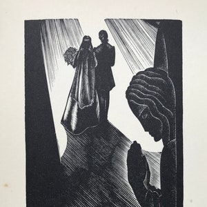 1930 LYND WARD Original Woodcut for 'Mad Man's Drum' Jonathan Cape/Harrison Smith. 8x6ins. .