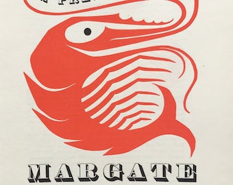1952 A PRESENT FROM MARGATE Advert 4-Page Spread Sheet Size 11x8ins. A3 Folded Sheet.