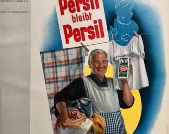 1937 Max Bittrof PERSIL WASHING POWDER Advert From German Trade Journal Size c.12x8.5ins