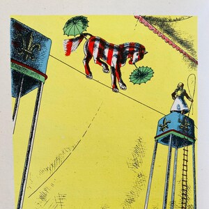 1942 William Pene du Bois LITOGRAFIA Il grande Geppy. Cavallo Pony Circo Dimensioni foglio 13x18 cm.