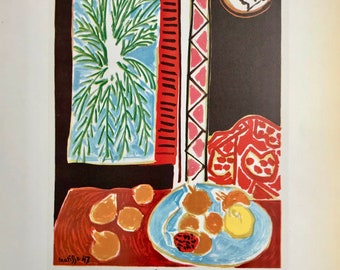 1959 MATISSE Lithograph Nice Gallery Exhibition. Sheet size c. 12x9 ins. Mourlot Freres Studio