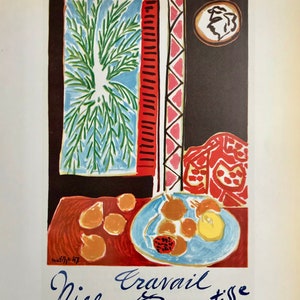 1959 MATISSE Lithograph Nice Gallery Exhibition. Sheet size c. 12x9 ins. Mourlot Freres Studio