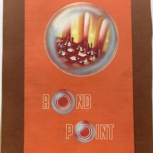1937 ROND POINT RESTAURACJA Menu i lista win z paryskiego projektu „Publicité-Arts et Matières Graphique” Rozmiar ok. 11x6 cali