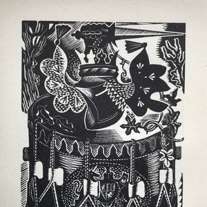 1946 JOHN O'CONNOR GRAVURE 'Britain at War' uit 'We Happy Few' Patriotic Crown Drum Army Golden Cockerel Press Limited Edition 177/750