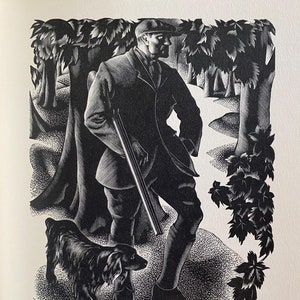 1936 AGNES MILLER PARKER Holzschnitt Gedruckt bei Camelot Press C.10x7,5 ins.