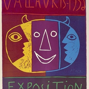 1959 PICASSO Lithograph "VALLAURIS 1956" Exhibition. Sheet size c. 12x9 ins. Mourlot Freres Studio