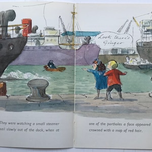1956 EDWARD ARDIZZONE LITHOGRAPH W.S.Cowell Ltd 2-Page Illustration Adventures of Tim C.11x8.5ins.