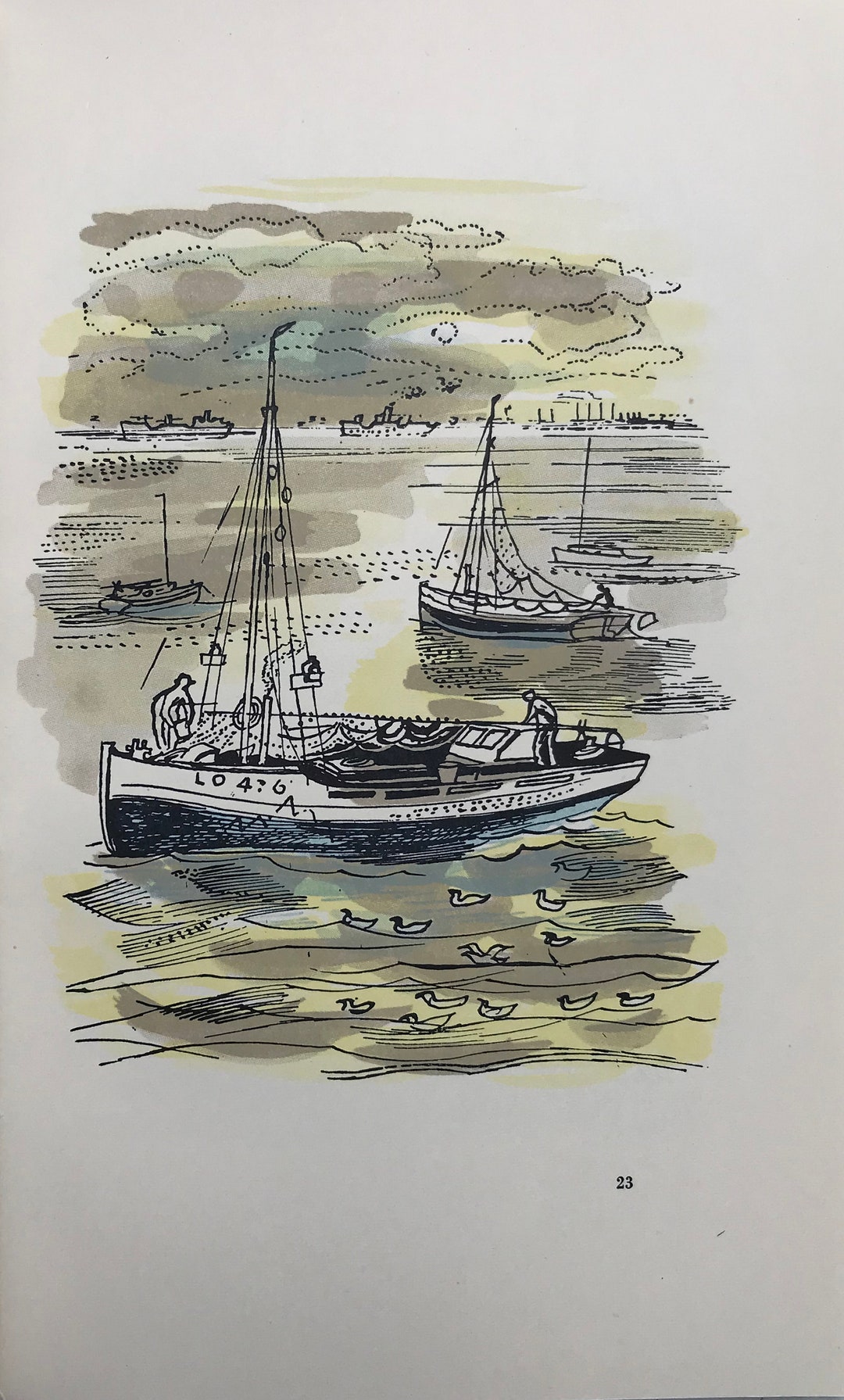 1953 JOHN O'CONNOR Engraving 'shrimps & Cockles' Etsy