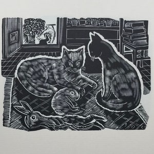 John O'Connor CATS originele houtsnedegravure Whittington Press Limited Edition