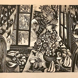 1949 John O'Connor-zendspoel met houtsnedegravure voor Together en Alone Shenval Press op perkament basingwerk C. 4,25 x 3 inch