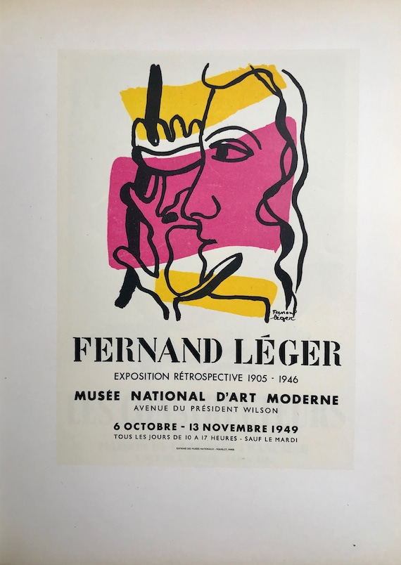 1959年 フェルナン・レジェ リトグラフポスター 1949年展覧会。シート 