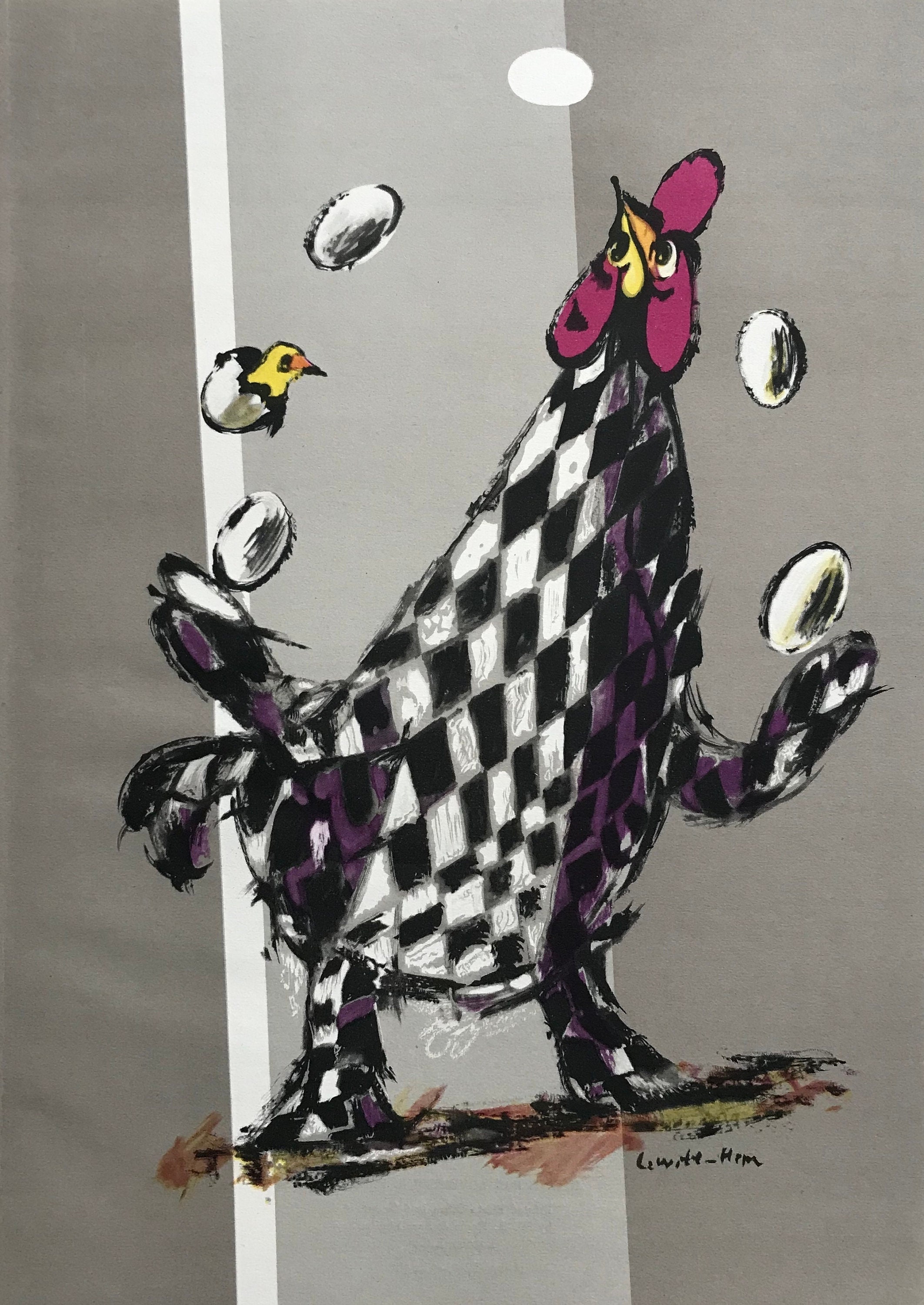 1951 Jan LE WITT George HIM 6-colour Lithograph. Lewitt-him Studio