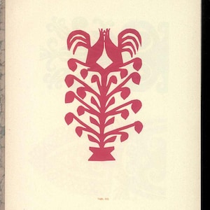 DESIGN TAGLIO CARTA POLACCO. Stampato su carta di cotone con bordo frastagliato fatta a mano. A4.