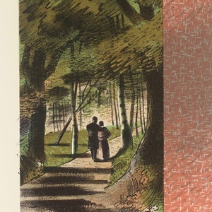 1942 BARNETT FREEDMAN Litografía &#39;Jane Eyre&#39; Curwen Press C.9x5ins.